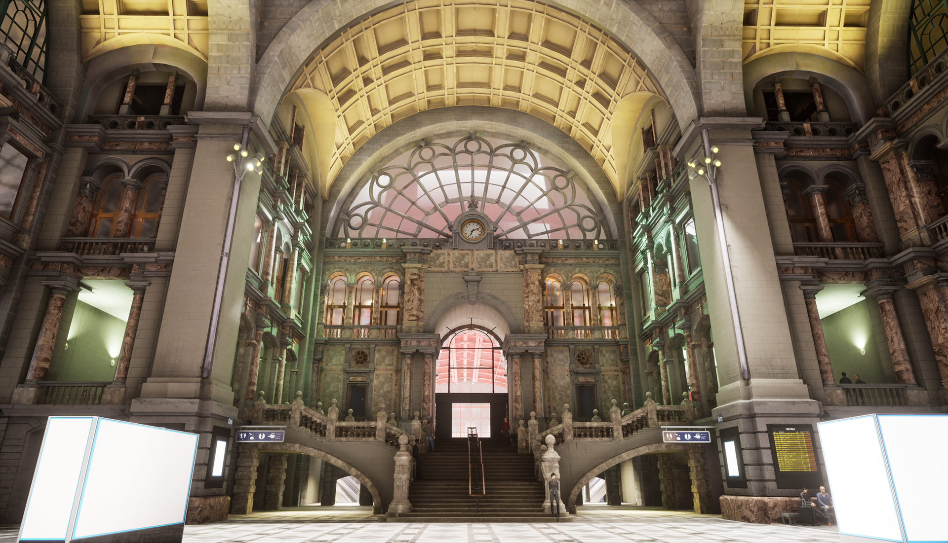 render of antwerp central station