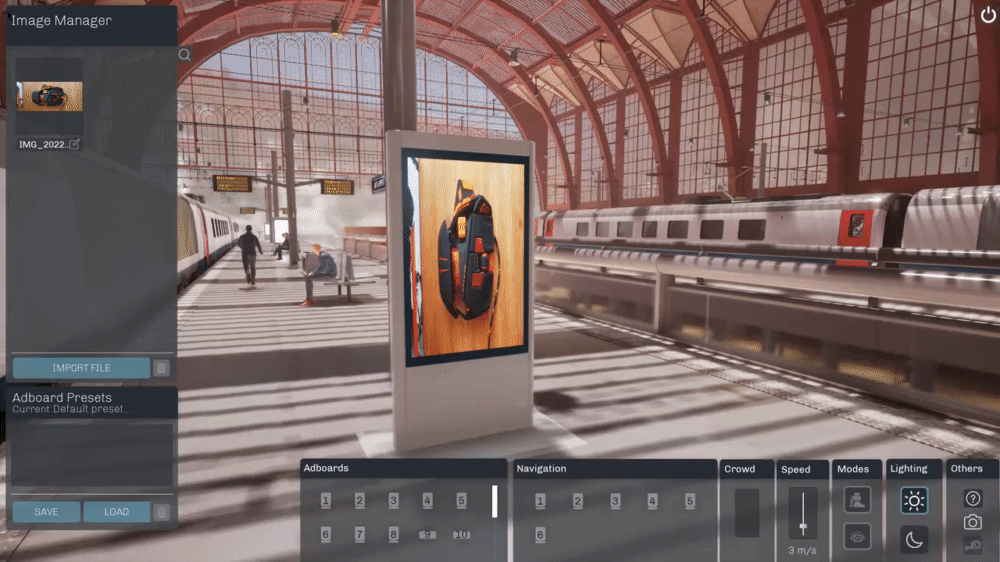 loading in an image and dragging it onto an adboard
