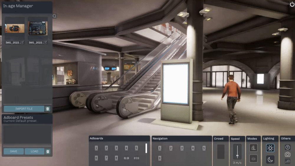 loading in an image and dragging it onto an adboard and saving